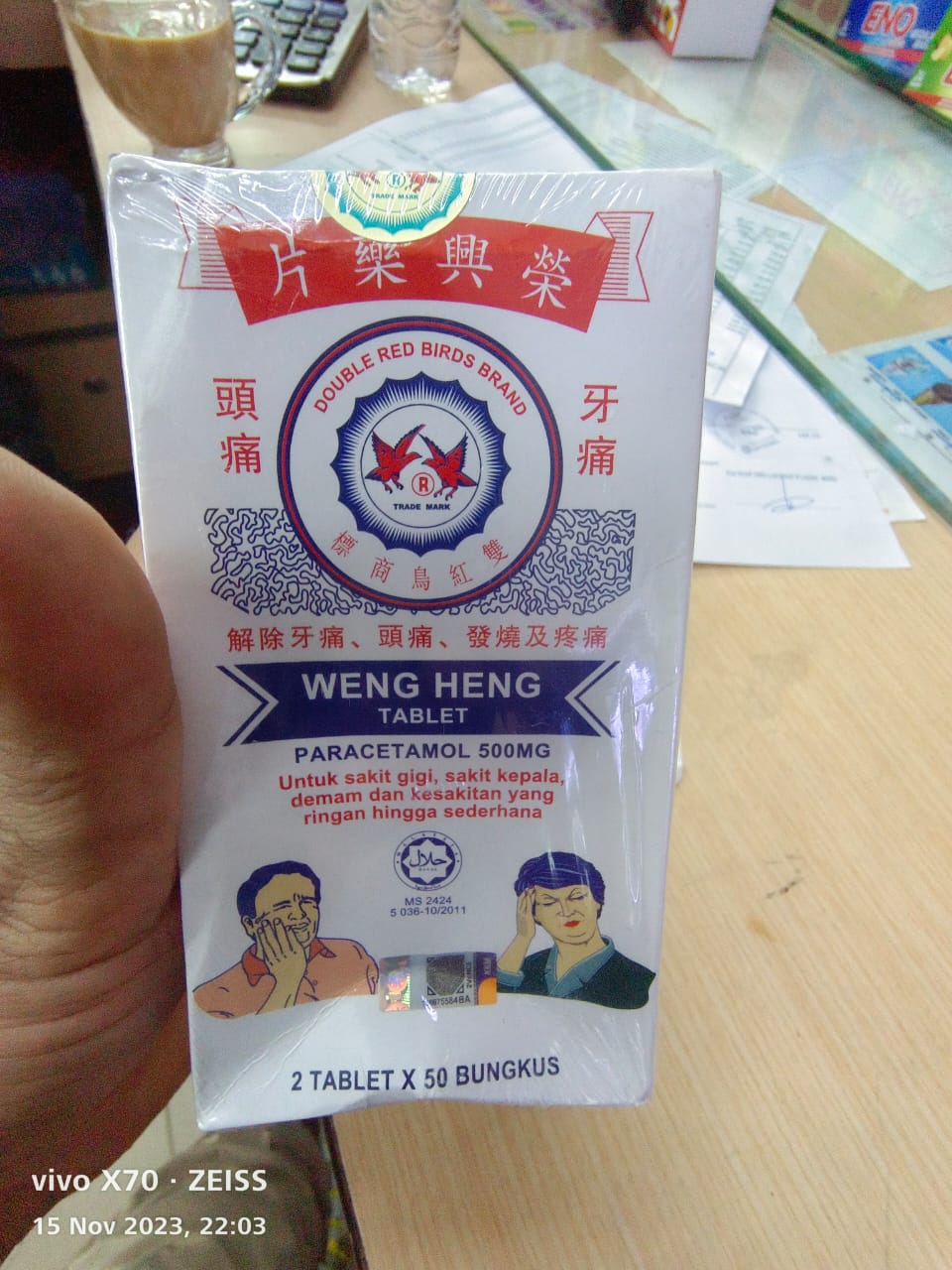 WENG HENG Tablet Paracetamol 500mg｜荣兴药片 (2 tablet × 50 bungkus) - Health & Beauty Hub