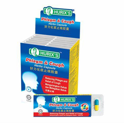 HURIX'S PHLEGM & COUGH HERBS CAPSULE 6's X12 - Health & Beauty Hub