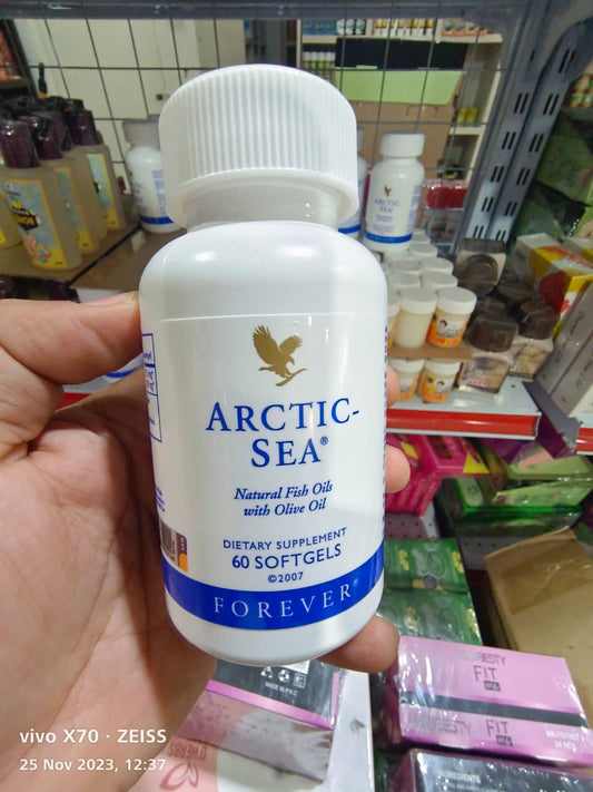 Forever Arctic-Sea Super Omega-3 Natural Fish Calamari Oils with Olive Oil, 60 Soft gels - Health & Beauty Hub