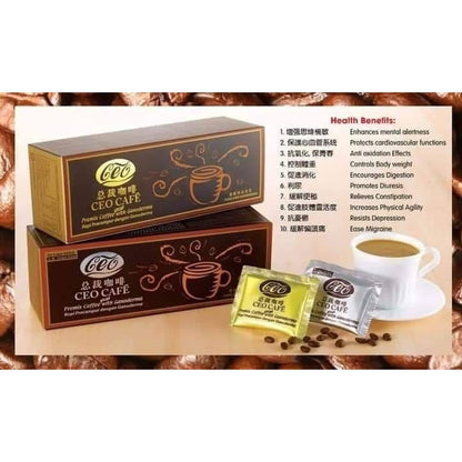 CEO Cafe 3 IN 1 & 4in1 (Coffee) Supereme Lingzhi - Health & Beauty Hub