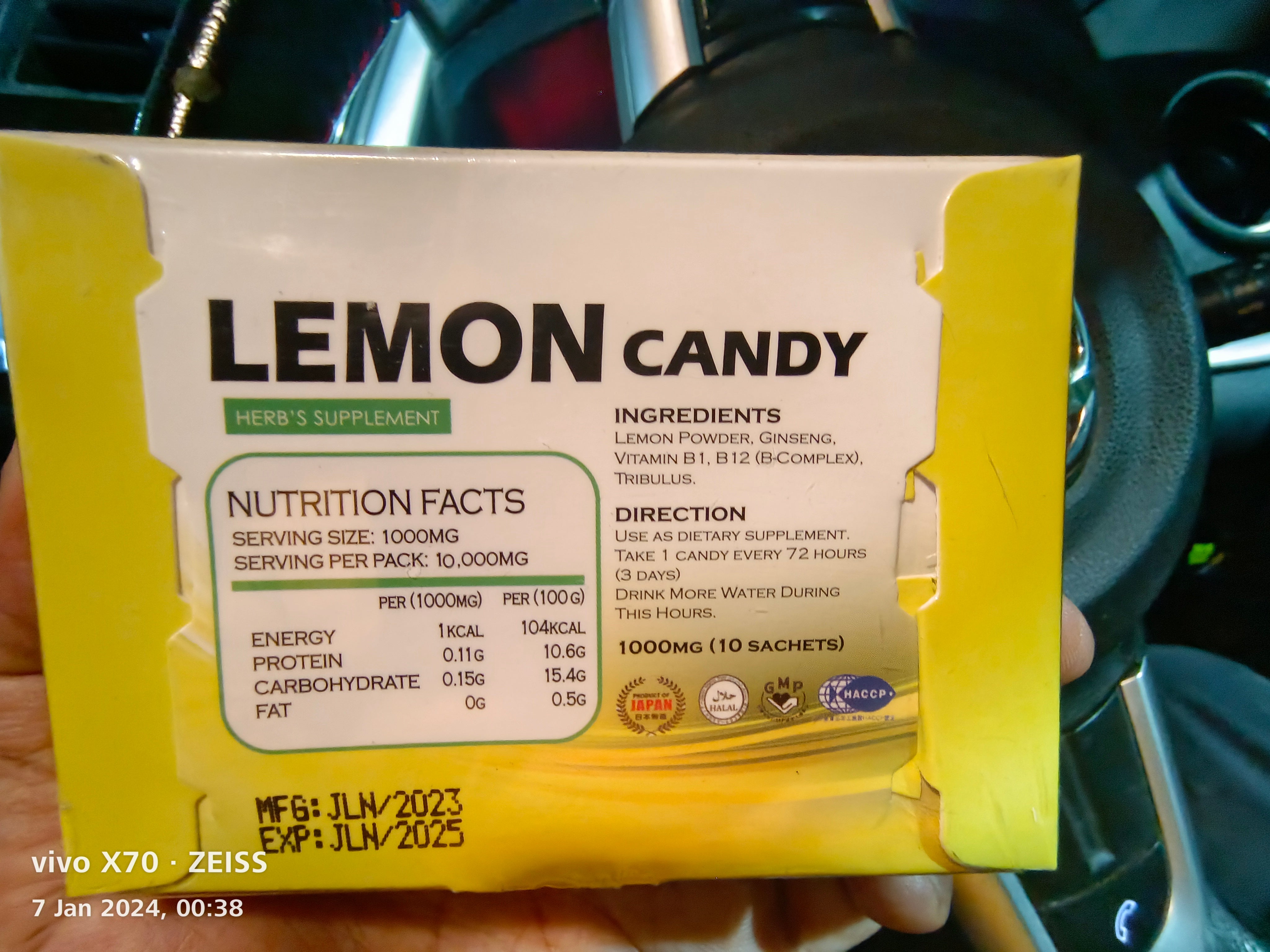 LEMON CANDY ( 1 Box 10 Candy's Expiry 2025) - Health & Beauty Hub