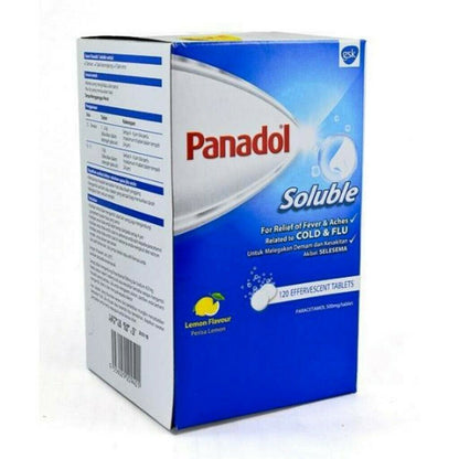 PANADOL SOLUBLE 120 TABLET (30 PAPAN) EXPIRY 2026 - Health & Beauty Hub